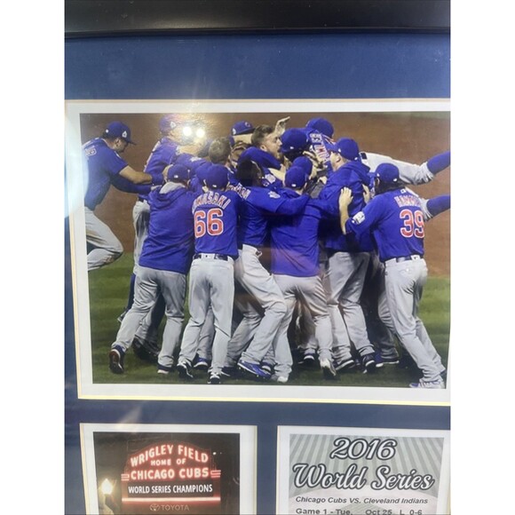 Chicago Cubs 2016 World Series Champs Celebration Collectible Framed Photo - Picture 3 of 14